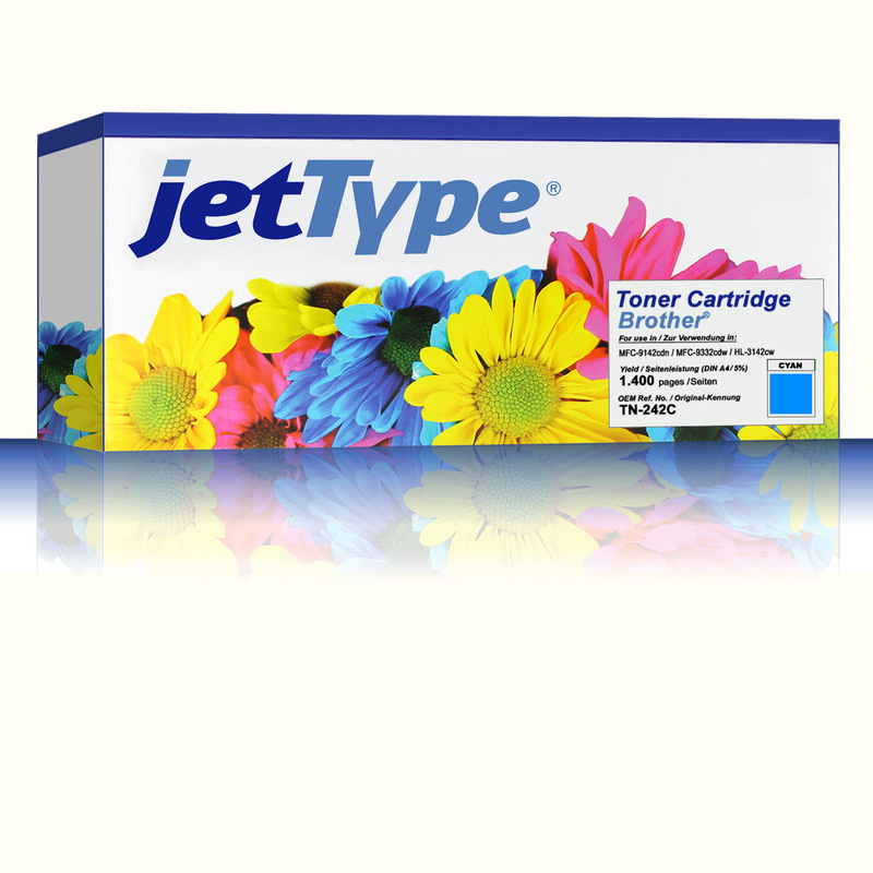 jetType Toner kompatibel zu Brother TN-242C cyan 1.400 Seiten 1 Stück