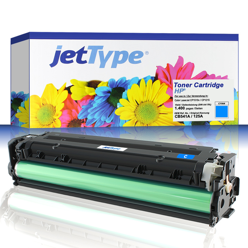 jetType Toner kompatibel zu HP CB541A 125A cyan 1.400 Seiten 1 Stück