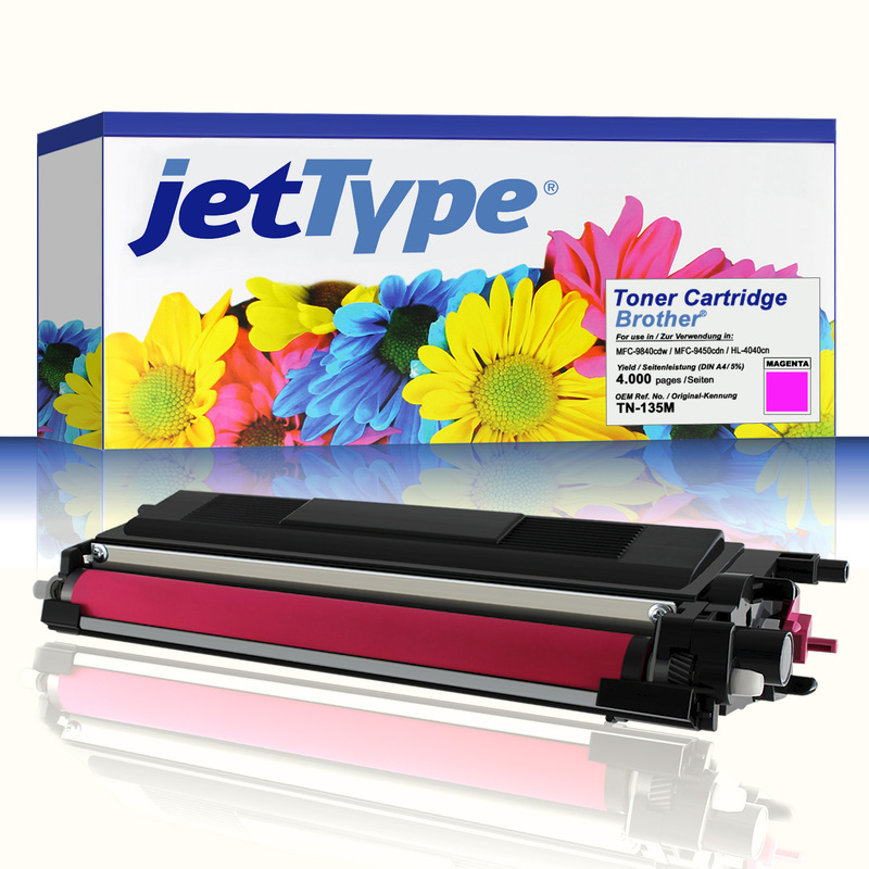 jetType Toner kompatibel zu Brother TN-135M magenta 4.000 Seiten 1 Stück