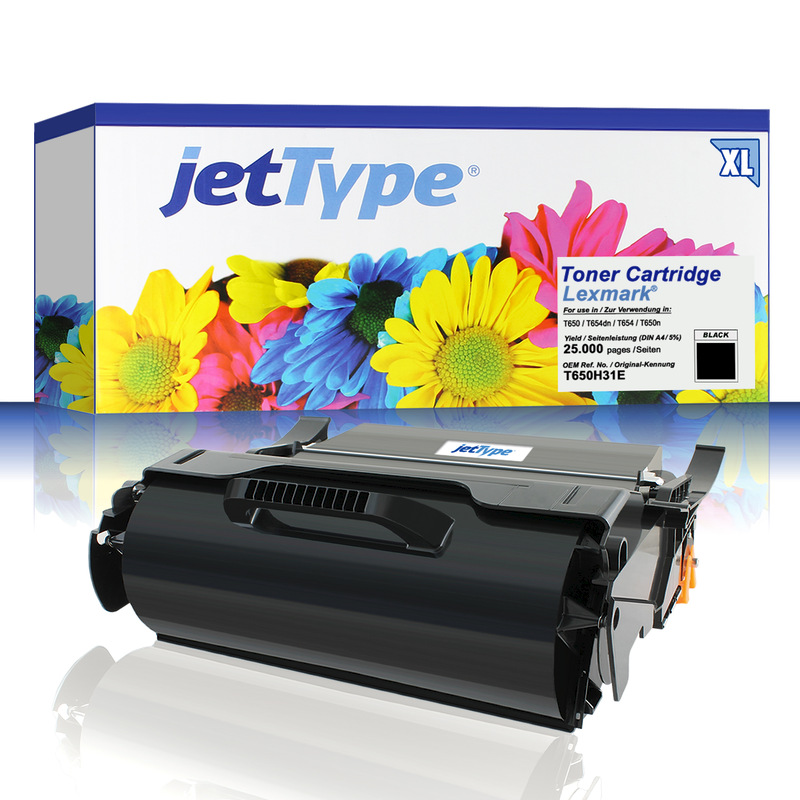 jetType Toner kompatibel zu Lexmark T650H31E schwarz 25.000 Seiten 1 Stück