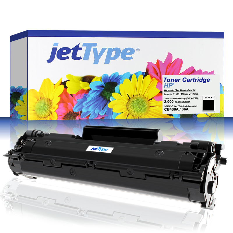 jetType Toner kompatibel zu HP CB436A 36A schwarz 2.000 Seiten 1 Stück