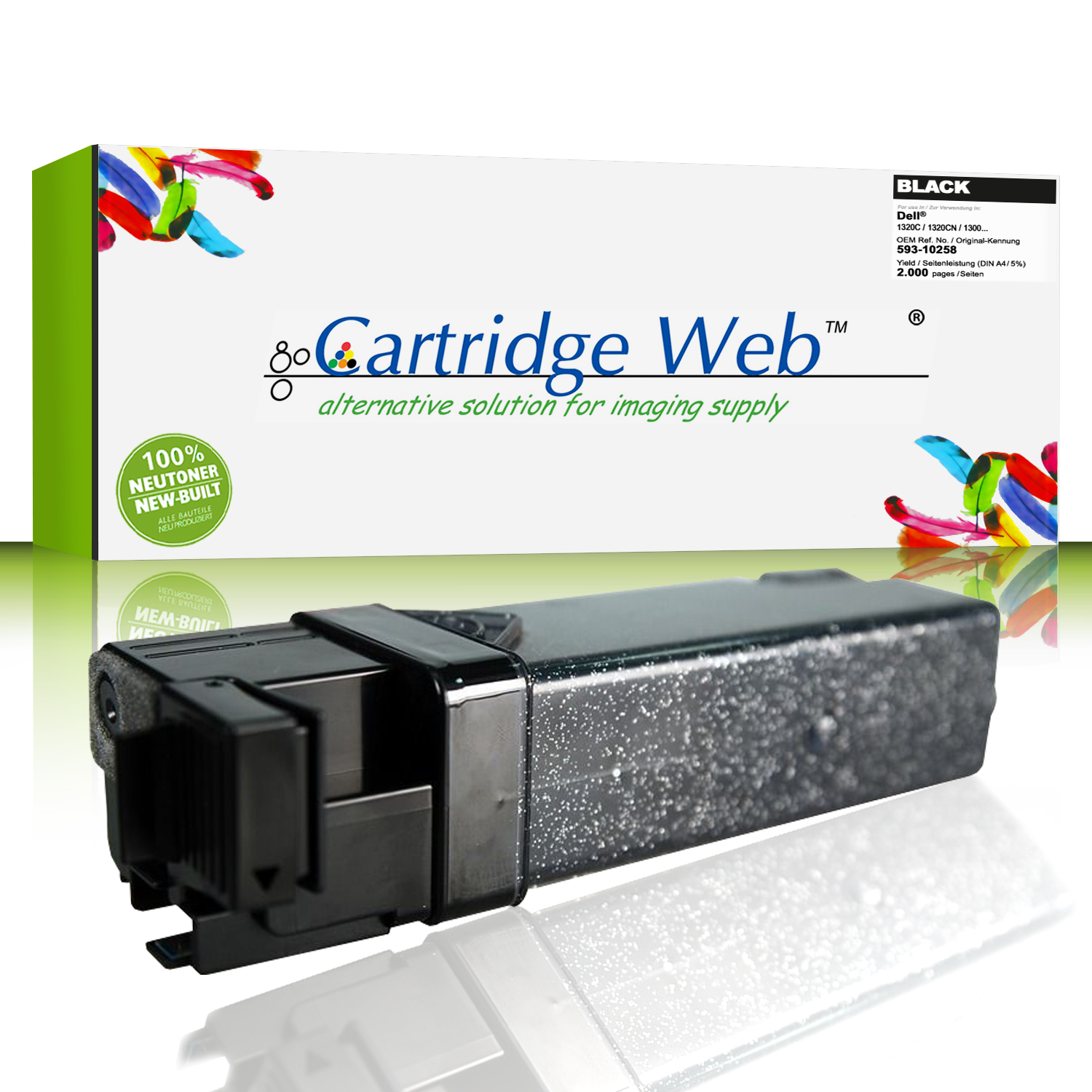 CartridgeWeb Toner kompatibel zu Dell 593-10258 DT615 schwarz 2.000 Seiten 1 Stück