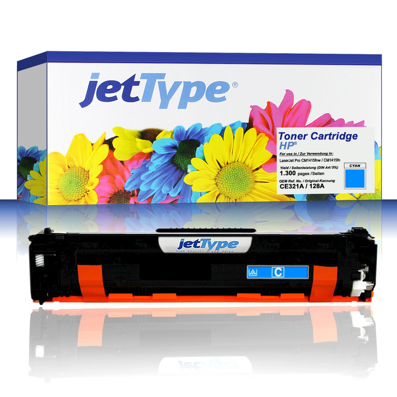 jetType Toner kompatibel zu HP CE321A 128A cyan 1.300 Seiten 1 Stück