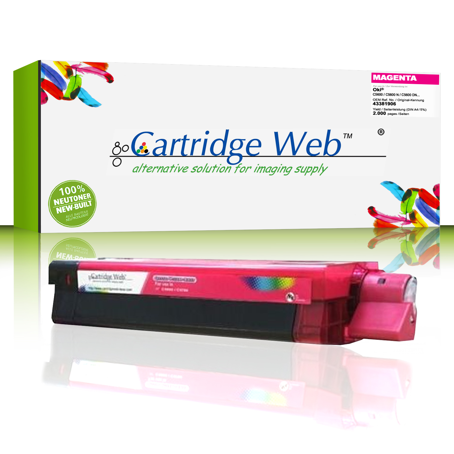 CartridgeWeb Toner kompatibel zu Oki 43381906 magenta 2.000 Seiten