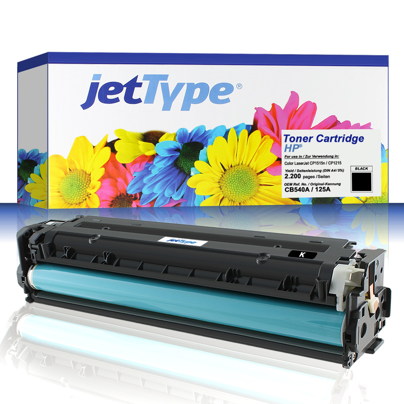 jetType Toner kompatibel zu HP CB540A 125A schwarz 2.200 Seiten 1 Stück