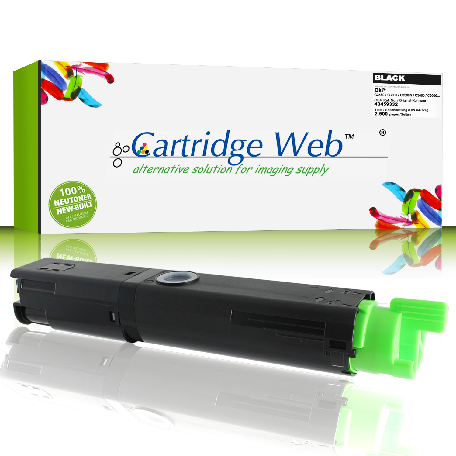 CartridgeWeb Toner kompatibel zu Oki 43459332 schwarz 2.500 Seiten