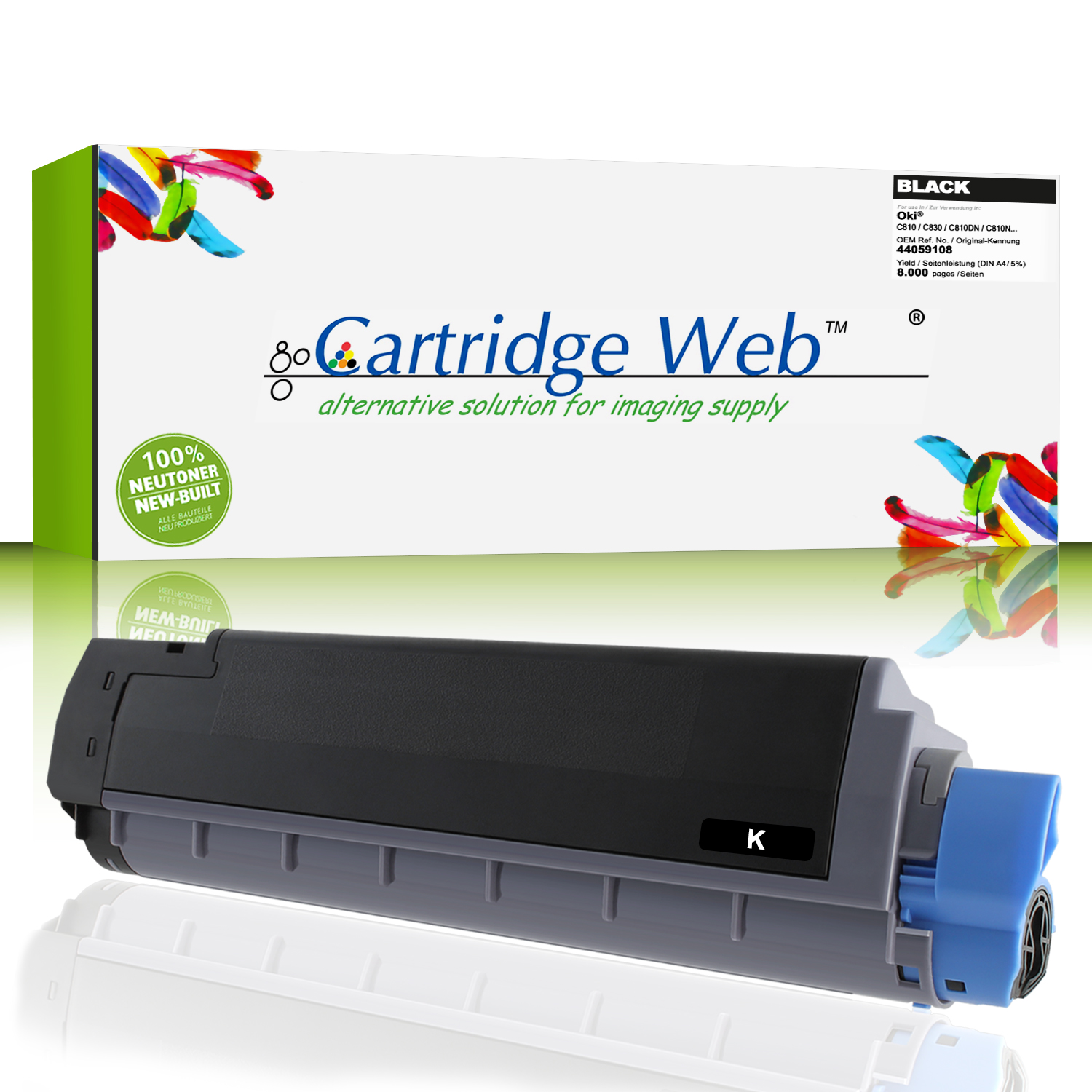 CartridgeWeb Toner kompatibel zu Oki 44059108 schwarz 8.000 Seiten