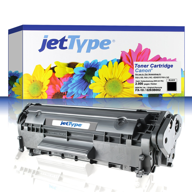 jetType Toner kompatibel zu Canon 0263B002 FX-10 schwarz 2.000 Seiten 1 Stück