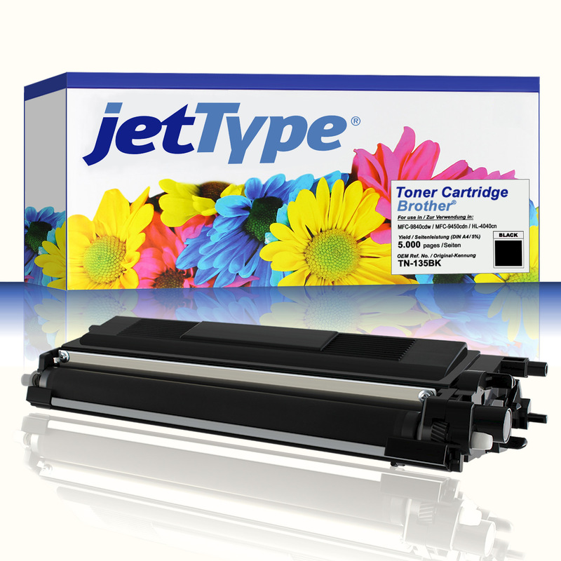 jetType Toner kompatibel zu Brother TN-135BK schwarz 5.000 Seiten 1 Stück