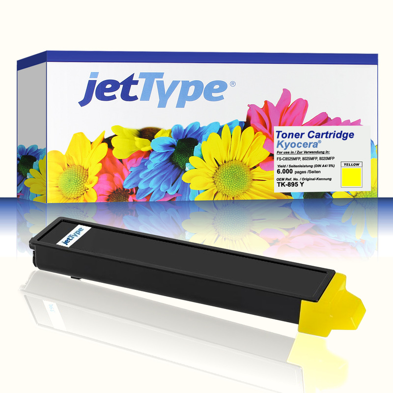 jetType Toner kompatibel zu Kyocera/Mita 1T0T2K0ANL TK895Y Gelb 6.000 Seiten 1 Stück