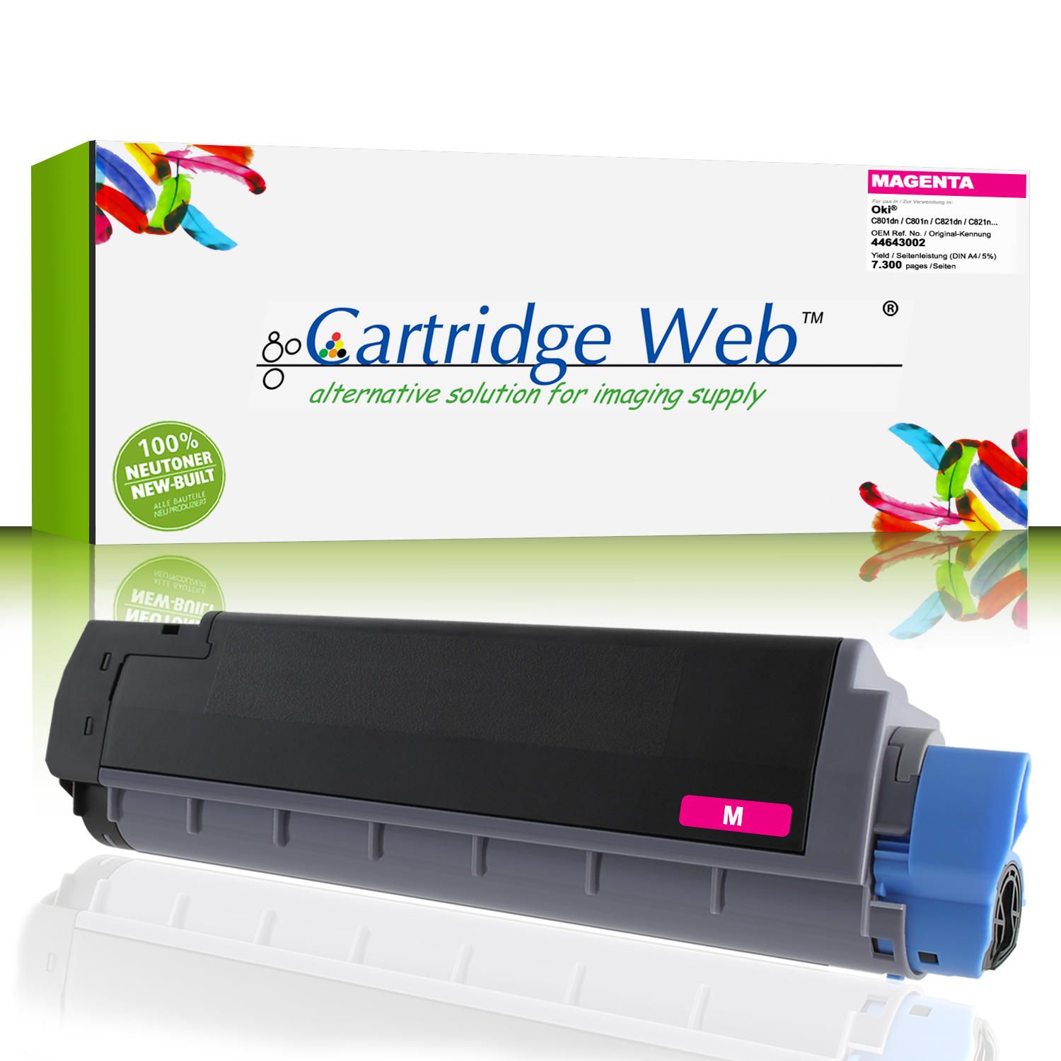 CartridgeWeb Toner kompatibel zu Oki 44643002 magenta 7.300 Seiten