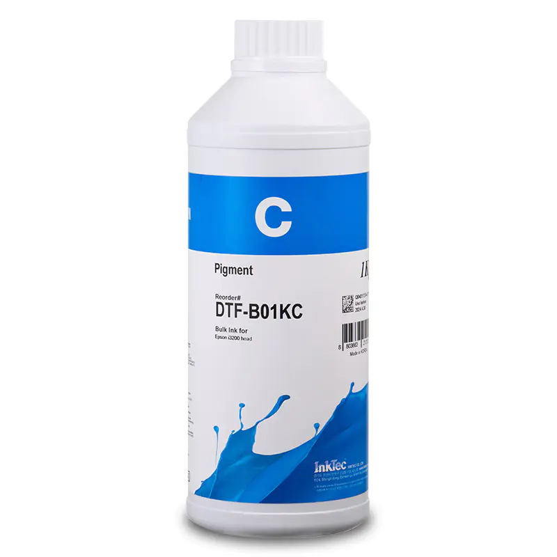 InkTec DTF Epson i3200 Druckkopf - Cyan 1 Liter Flasche - DTF Tinte