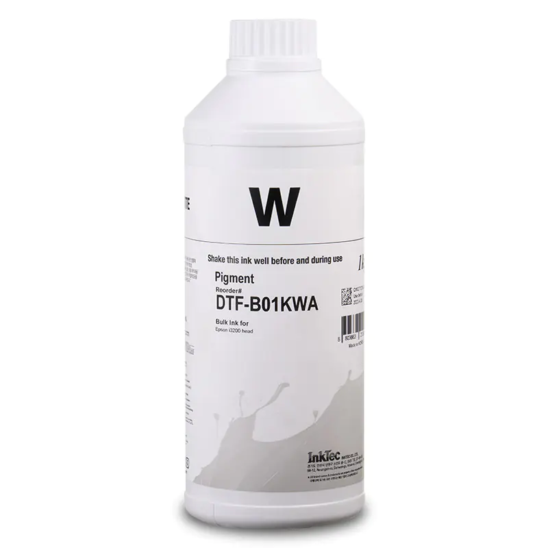 InkTec DTF Epson i3200 Druckkopf - Weiß 1 Liter Flasche - DTF Tinte