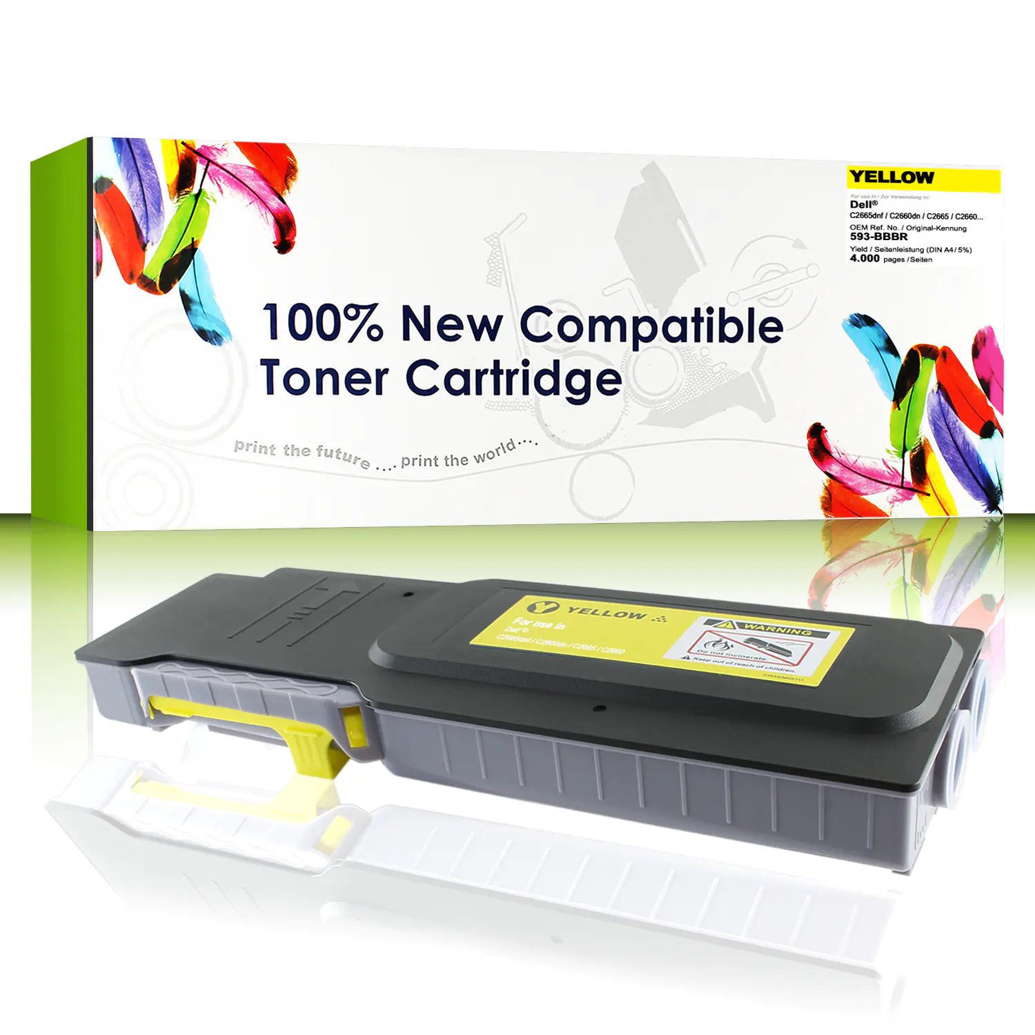 Cartridgeweb Toner kompatibel zu Dell 593-BBBR YR3W3 gelb 4.000 Seiten 1 Stück