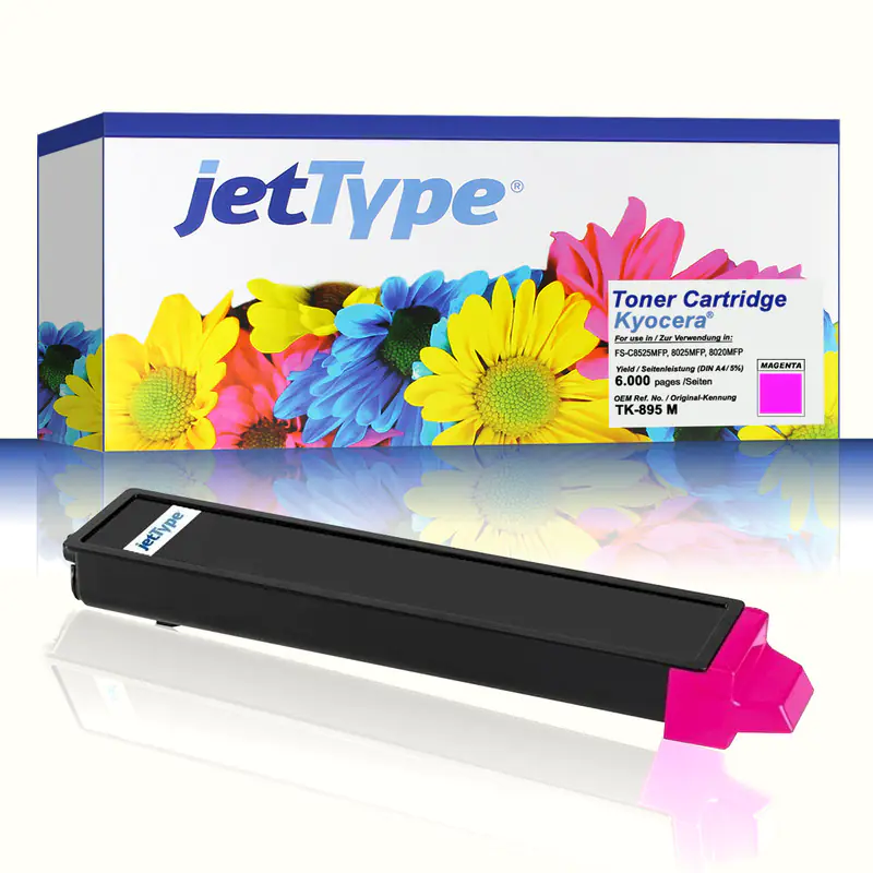 jetType Toner kompatibel zu Kyocera/Mita 1T0T2K0BNL TK895M Magenta 6.000 Seiten 1 Stück