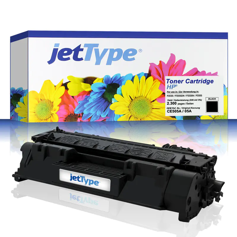 jetType Toner kompatibel zu HP CE505A 05A schwarz 2.300 Seiten 1 Stück