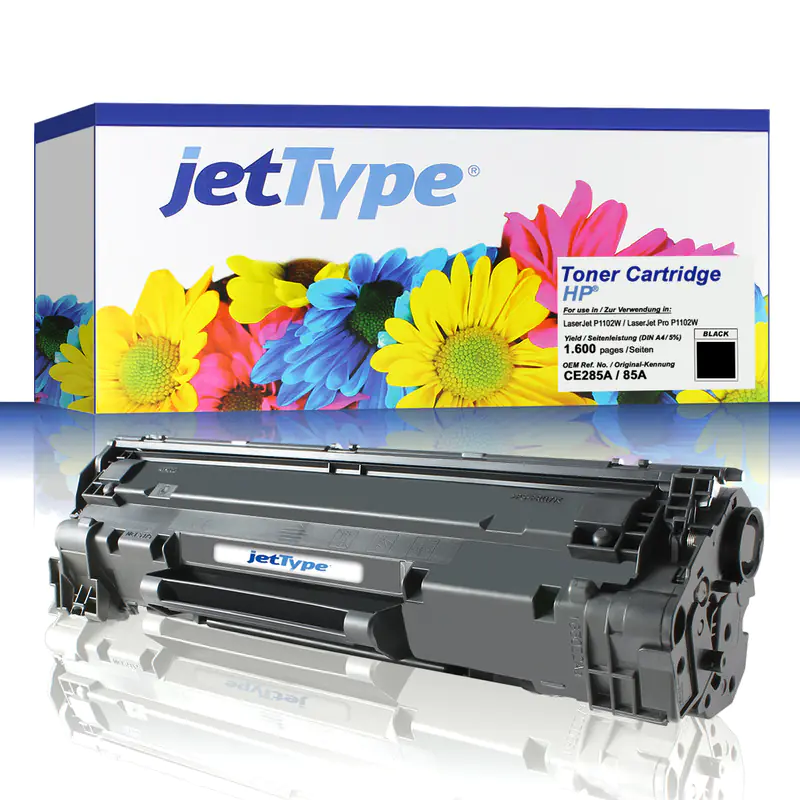 jetType Toner kompatibel zu HP CE285A 85A schwarz 1.600 Seiten 1 Stück