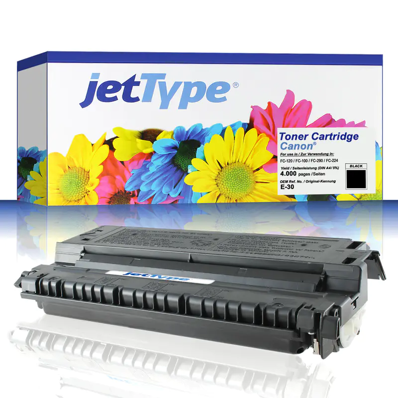 jetType Toner kompatibel zu Canon 1491A003 E30 schwarz 4.000 Seiten 1 Stück