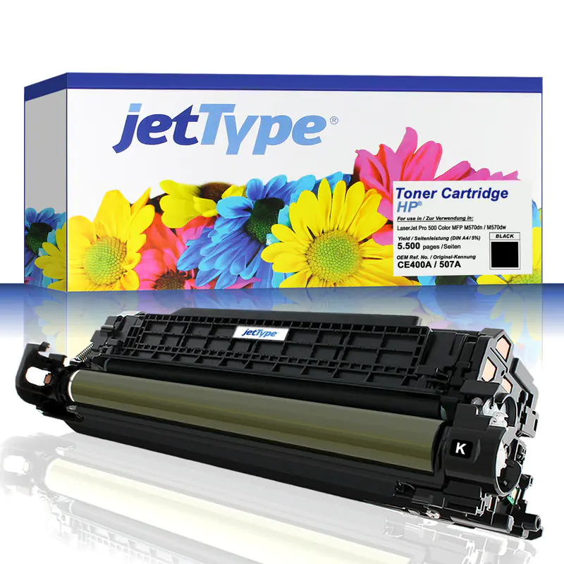 jetType Toner kompatibel zu HP CE400A 507A schwarz 5.500 Seiten 1 Stück